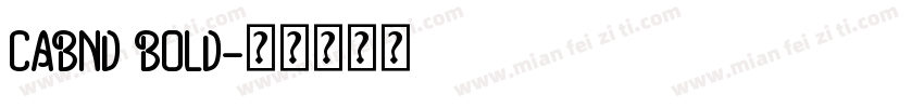 CABND BOLD字体转换